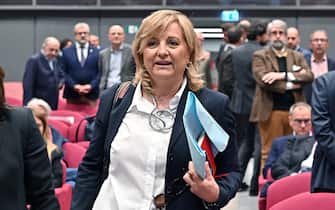 Gianna Pentenero durante il confronto tra i candidati presidenti della regione piemonte presso Uni0one Industriali, Torino, 20 maggio 2024 ANSA/ALESSANDRO DI MARCO