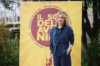 ROME, ITALY - APRIL 18: Actress Margherita Buy attends the "Il Sol Dell'Avvenire" photocall at Cinema Nuovo Sacher on April 18, 2023 in Rome, Italy. (Photo by Ernesto Ruscio/Getty Images)