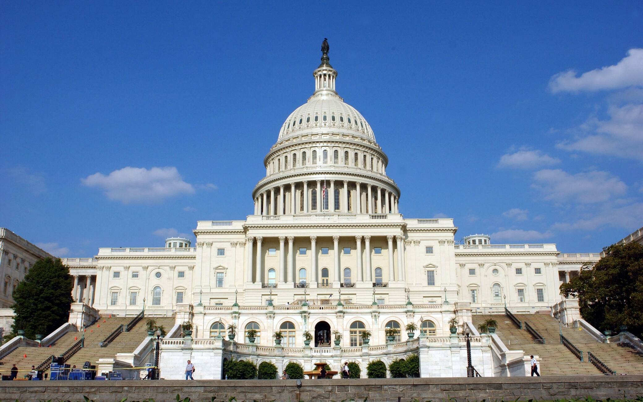 WASHINGTON - JUNE 5:  The U.S. Capitol is shown June 5, 2003 in Washington, DC. Both houses of the U.S. Congress, the U.S. Senate and the U.S. House of Representatives meet in the Capitol.  (Photo by Stefan Zaklin/Getty Images)