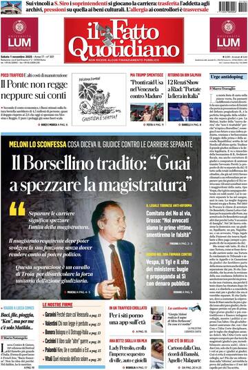 rassegna stampa 1 novembre