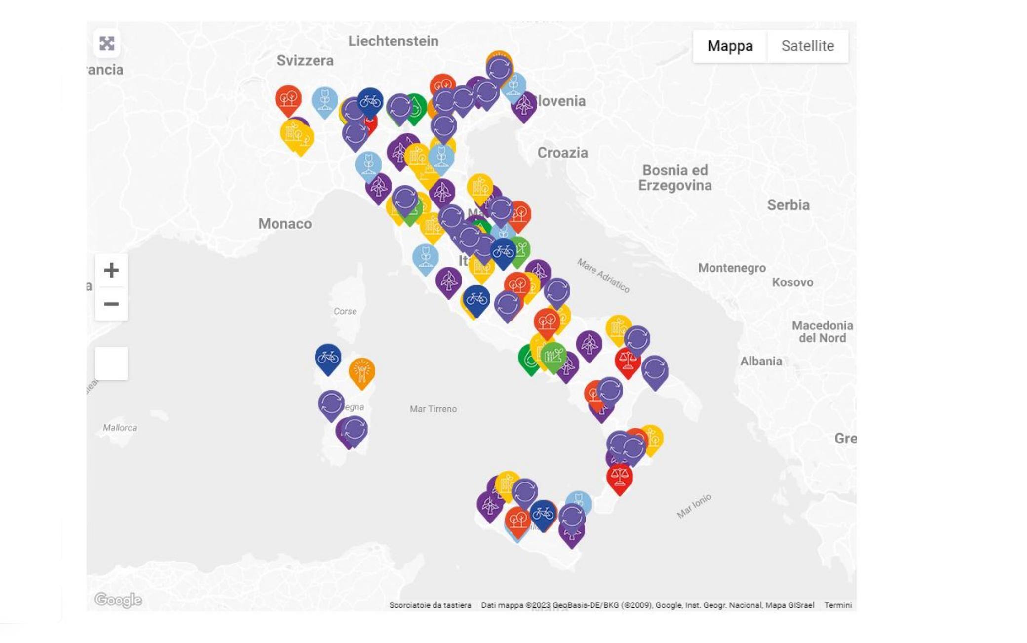 la mappa dei cantieri