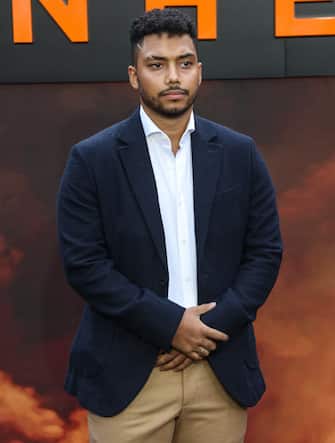 Chance Perdomo seen attending the UK premiere of "Oppenheimer" at Odeon Luxe Leicester Square in London. (Photo by Brett Cove / SOPA Images/Sipa USA)