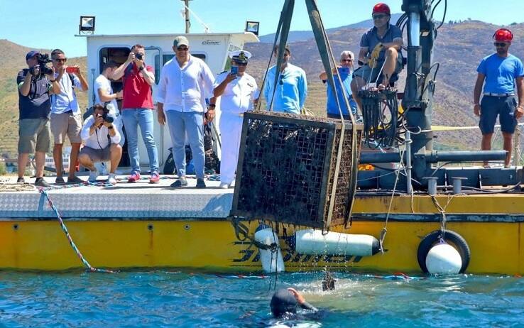 La cassa di liquore dopo l'affinamento underwater