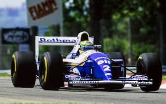 IMOLA, ITALY - MAY 01: Ayrton Senna, Williams FW16 Renault during the San Marino GP at Imola on May 01, 1994 in Imola, Italy. (Photo by LAT Images)