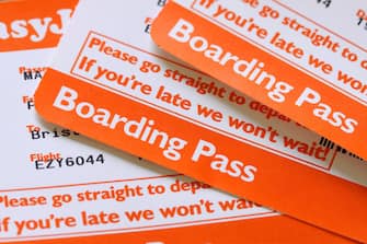 Easyjet airline flight boarding pass