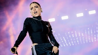MILAN, ITALY - JUNE 11: Angelina Mango performs at Arco Della Pace for Party Like A Deejay 2024 on June 08, 2024 in Milan, Italy. (Photo by Sergione Infuso/Corbis via Getty Images)