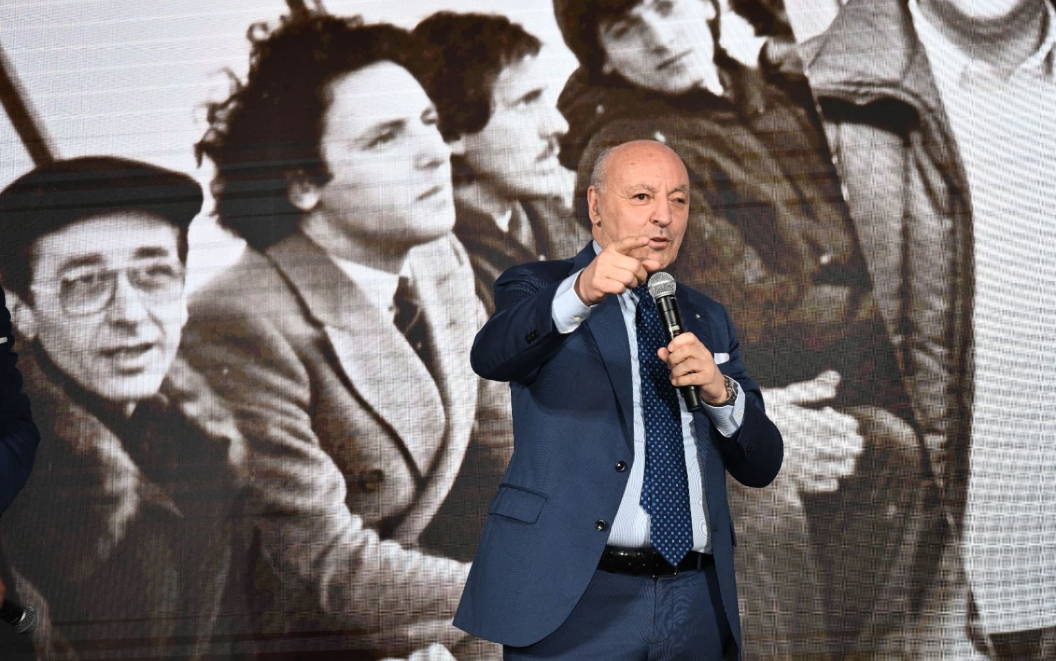 Beppe Marotta durante la presentazione del nuovo logo della Serie C