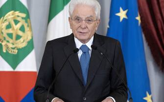 Roma - Il Presidente Sergio Mattarella in occasione dell'incontro con i vertici dell’Associazione Stampa Parlamentare per la consegna del “Ventaglio”
(Ufficio stampa presidenza della repubblica)