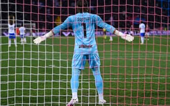 Interâ&#x80;&#x99;s Yann Sommer gestures  during  Bologna FC vs Inter - FC Internazionale, Italian soccer Serie A match in Bologna, Italy, March 09 2024