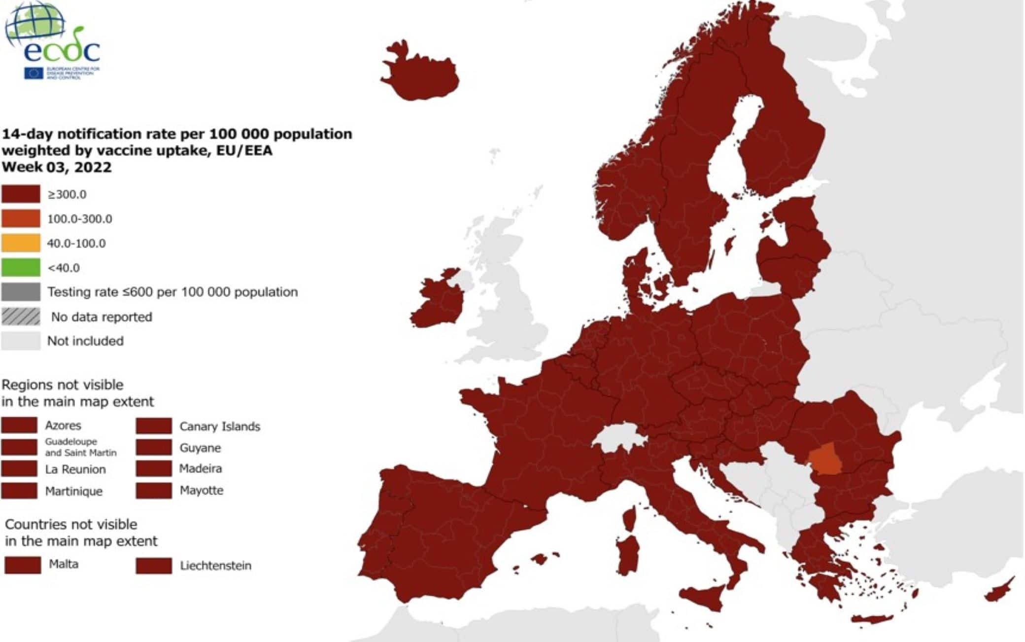 La situazione a livello europeo dopo l'ultimo aggiornamento