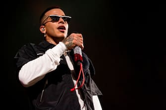 ROME ,ITALY - SEPTEMBER 29: Italian Rapper Sfera Ebbasta Performs on September 29, 2022 in Rome, Italy. (Photo by Roberto Panucci/Corbis via Getty Images)