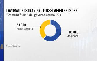 La quota di lavoratori stranieri