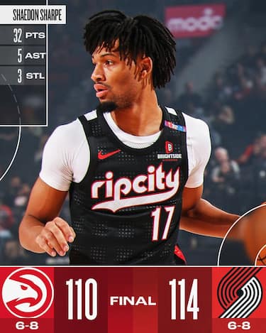 PORTLAND TRAIL BLAZERS-ATLANTA HAWKS 114-110
