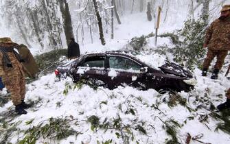 Bufera di neve in Pakistan