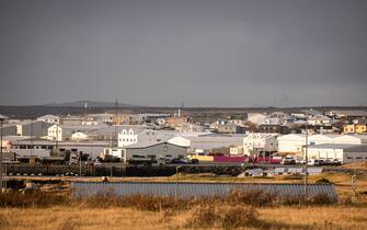 GRINDAVIK, ICELAND - 2023/11/10: View of Grindavik, a small fishing village on the Reykjanes peninsula in the southwest of the country. Iceland is preparing for another volcanic eruption on the Reykjanes peninsula. After more than 1400 earthquakes during the last 48 hours in the Grindavik area, experts warn of a very likely volcanic eruption in the coming days. In 2021, 2022, and 2023, successive volcanic eruptions occurred near the Grindavik area, populated with some 3200 people. For the time being, the well-known Blue Lagoon thermal spa has closed its doors due to the great risk that a volcanic fissure could open up in the same area. (Photo by Raul Moreno/SOPA Images/LightRocket via Getty Images)