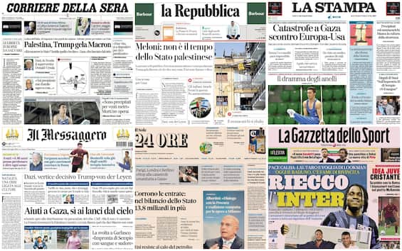 Le prime pagine dei quotidiani di oggi 26 luglio: la rassegna stampa di Sky TG24 Le prime pagine dei quotidiani di oggi 26 luglio: la rassegna stampa di Sky TG24