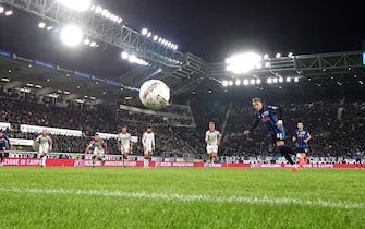 Atalanta's Mateo Retegui scores the goal 3-0 during the Italian Serie A soccer match Atalanta BC vs Genoa CFC at Gewiss Stadium in Bergamo, Italy, 5 October 2024.
ANSA/MICHELE MARAVIGLIA