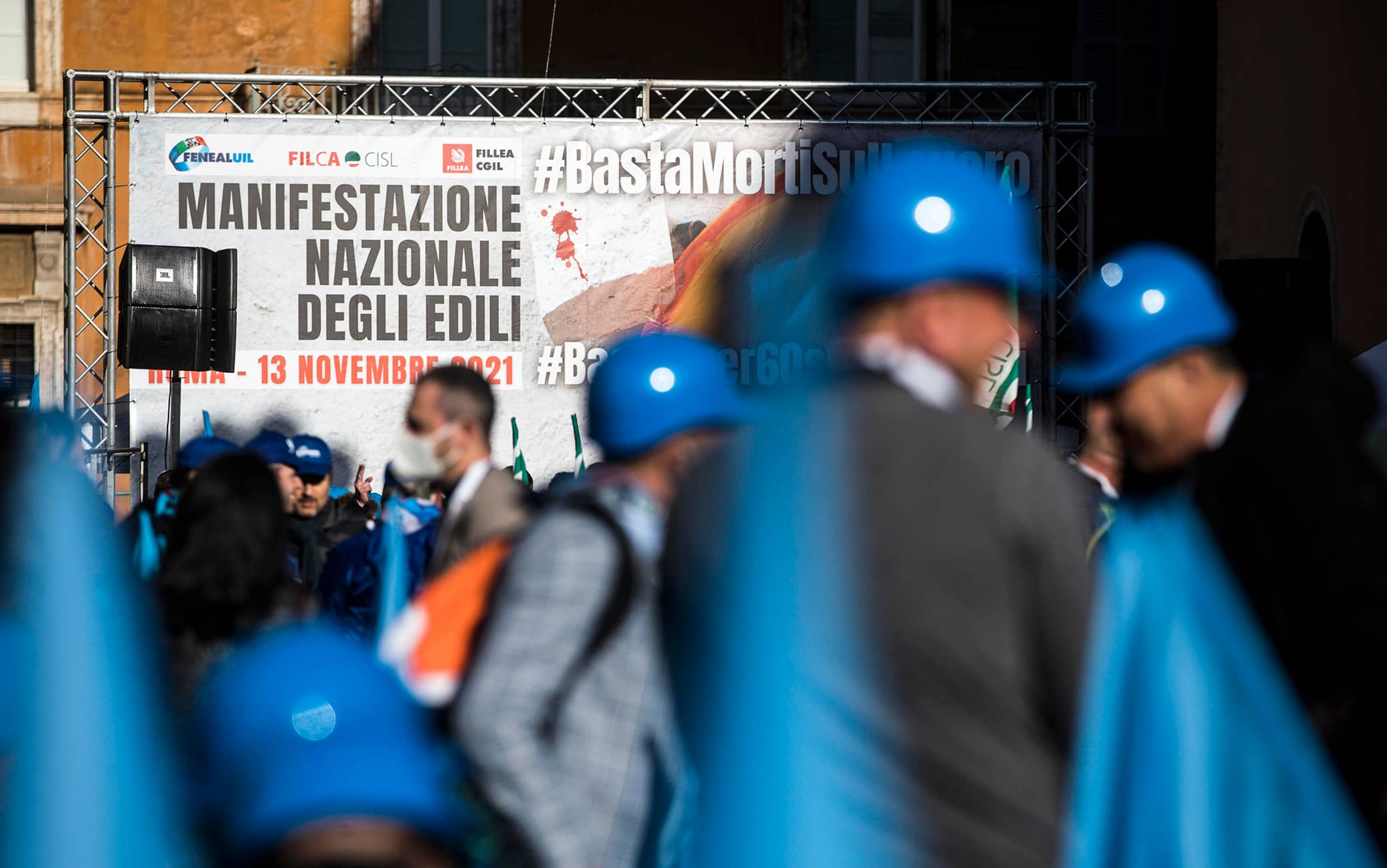 La manifestazione a Roma La manifestazione a Roma