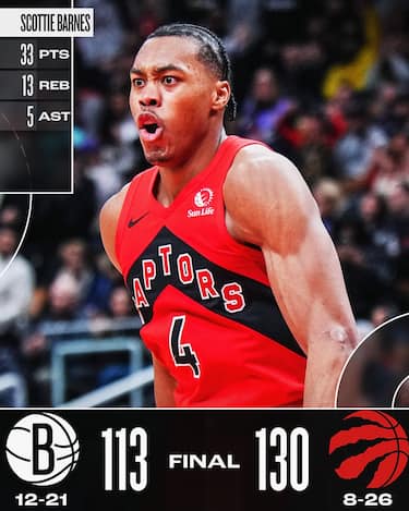 TORONTO RAPTORS-BROOKLYN NETS 130-113