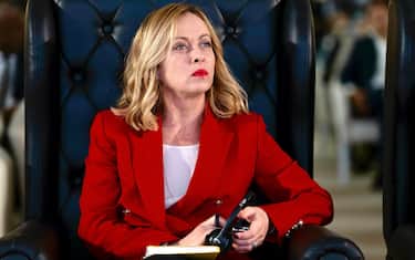 La premier Giorgia Meloni in occasione del Business Forum Italia-Libia, a Tripoli, 29 ottobre 2024. ANSA/ FILIPPO ATTILI - UFFICIO STAMPA PALAZZO CHIGI +++ ANSA PROVIDES ACCESS TO THIS HANDOUT PHOTO TO BE USED SOLELY TO ILLUSTRATE NEWS REPORTING OR COMMENTARY ON THE FACTS OR EVENTS DEPICTED IN THIS IMAGE; NO ARCHIVING; NO LICENSING +++ NPK++