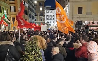 la manifestazione a roma