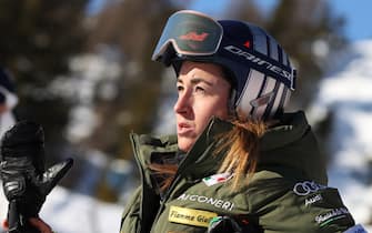 GOGGIA Sofia (ITA)  during  2022 FIS Ski World Cup - Women Super Giant, alpine ski race in Cortina d'Ampezzo, Italy, January 23 2022