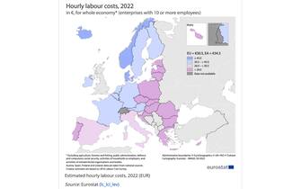 mappa costo lavoro eurostat