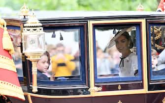 BGUK_2950314 - London, UNITED KINGDOM  - British Royals attend Trooping the Colour, a ceremonial parade celebrating the official birthday of the British Monarch

Pictured: Catherine, Princess of Wales, Prince Louis of Wales

BACKGRID UK 15 JUNE 2024 

UK: +44 208 344 2007 / uksales@backgrid.com

USA: +1 310 798 9111 / usasales@backgrid.com

*Pictures Containing Children Please Pixelate Face Prior To Publication*