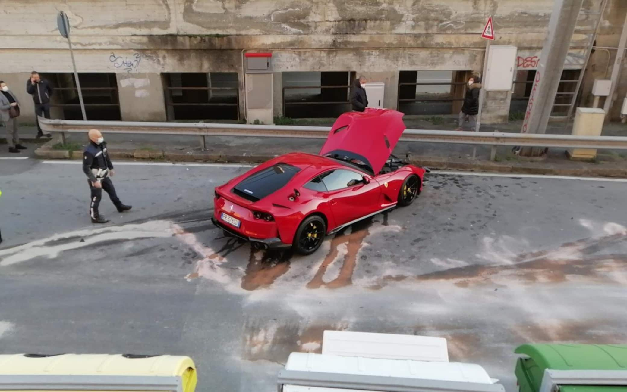 La Ferrari distrutta di Marchetti