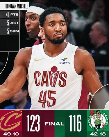 BOSTON CELTICS-CLEVELAND CAVALIERS 116-123