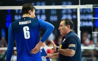 Giannelli Simone Ferdinando De Giorgi during the FIVB Men's World Championship 2022 Gold medal match between Poland and Italy on September 11, 2022 in Katowice, Poland. (Photo by PressFocus/Sipa USA)France OUT, Poland OUT