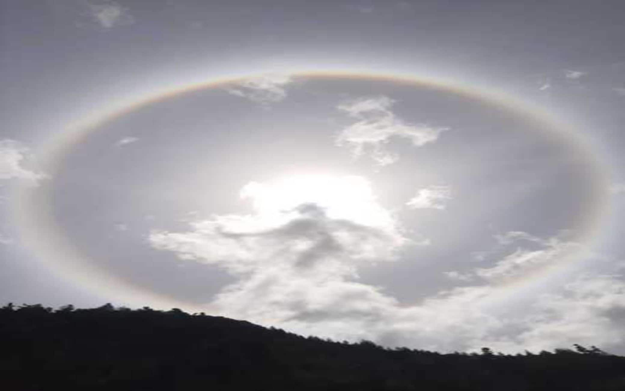 L'alone solare apparso in Alto Adige