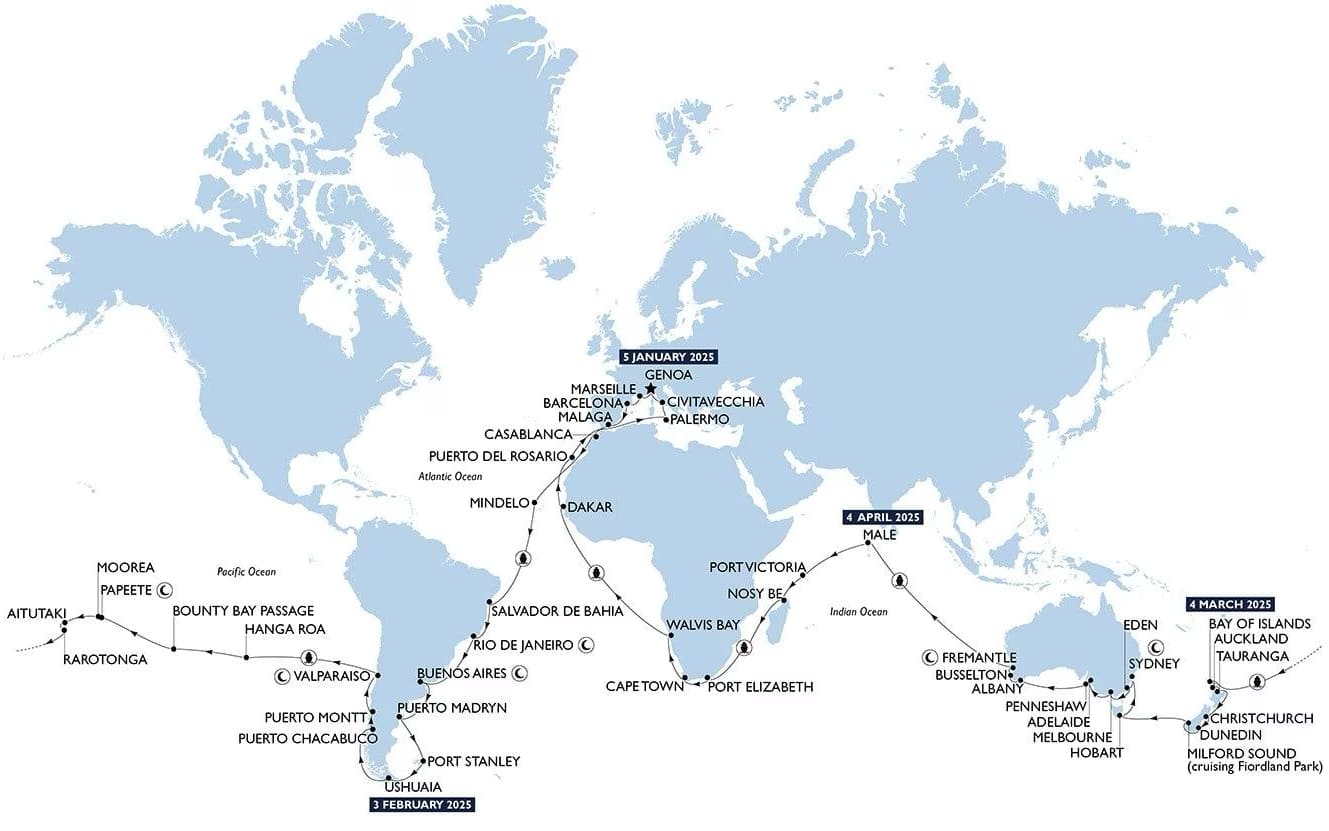 Le tappe di MSC Magnifica