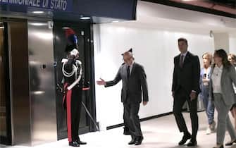 Il presidente della Repubblica del Paraguay Santiago Pena Palacios arriva in Italia per prendere parte alla cerimonia di insediamento di papa Leone XIV, Fiumicino, 15 maggio 2025. ANSA / TELENEWS