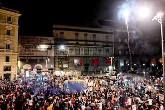napoli, festeggiamenti,coppa italia, napoli, juventus, tifosi, c
