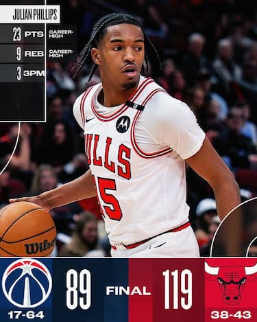 CHICAGO BULLS-WASHINGTON WIZARDS 119-89
