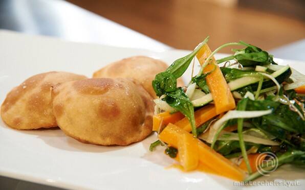 Ravioli fritti con pistacchi di Bronte