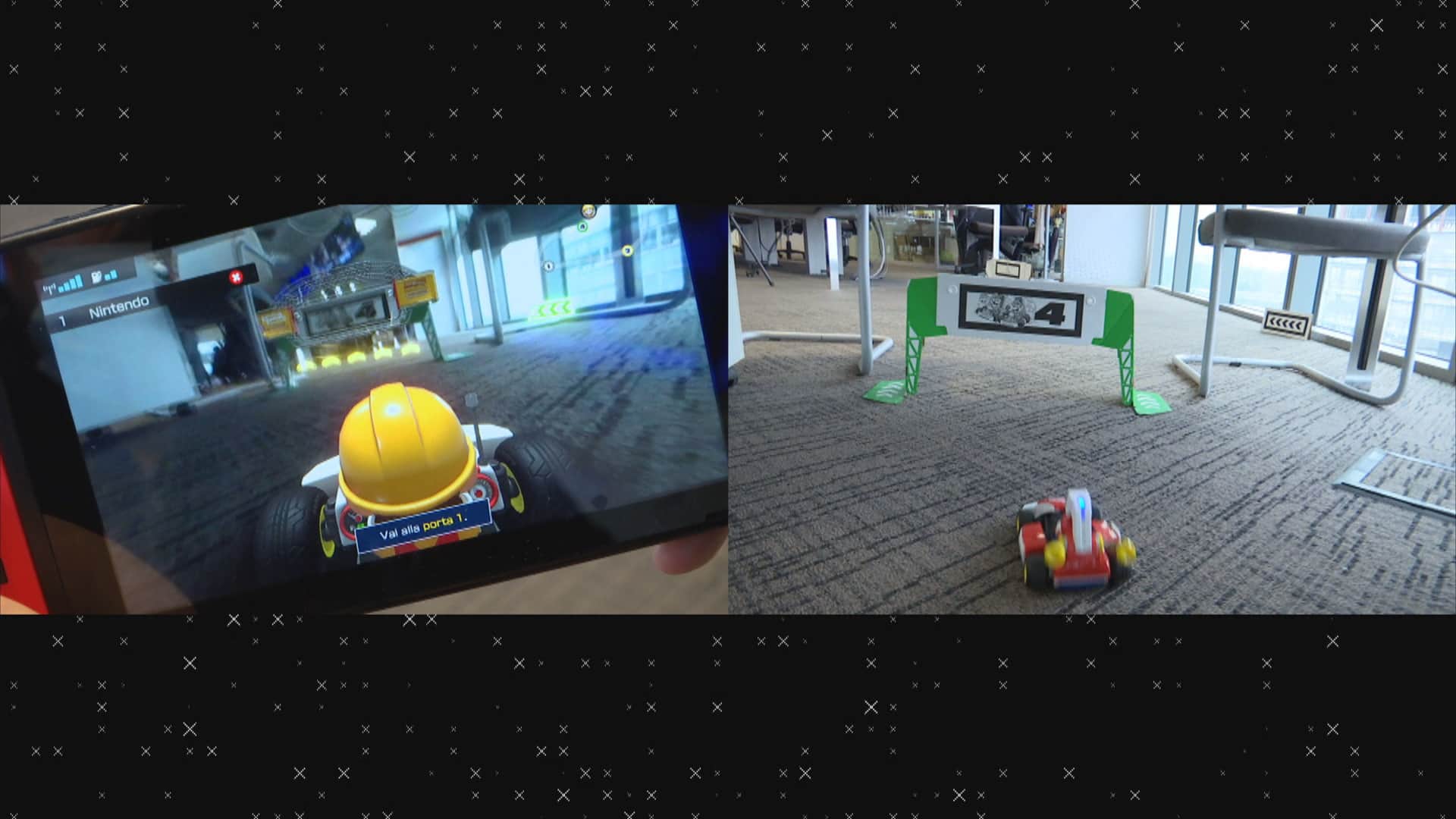 Mario Kart Live nella redazione di Sky tg24