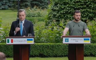 Mario Draghi, Emmanuel Macron e Olaf Scholz