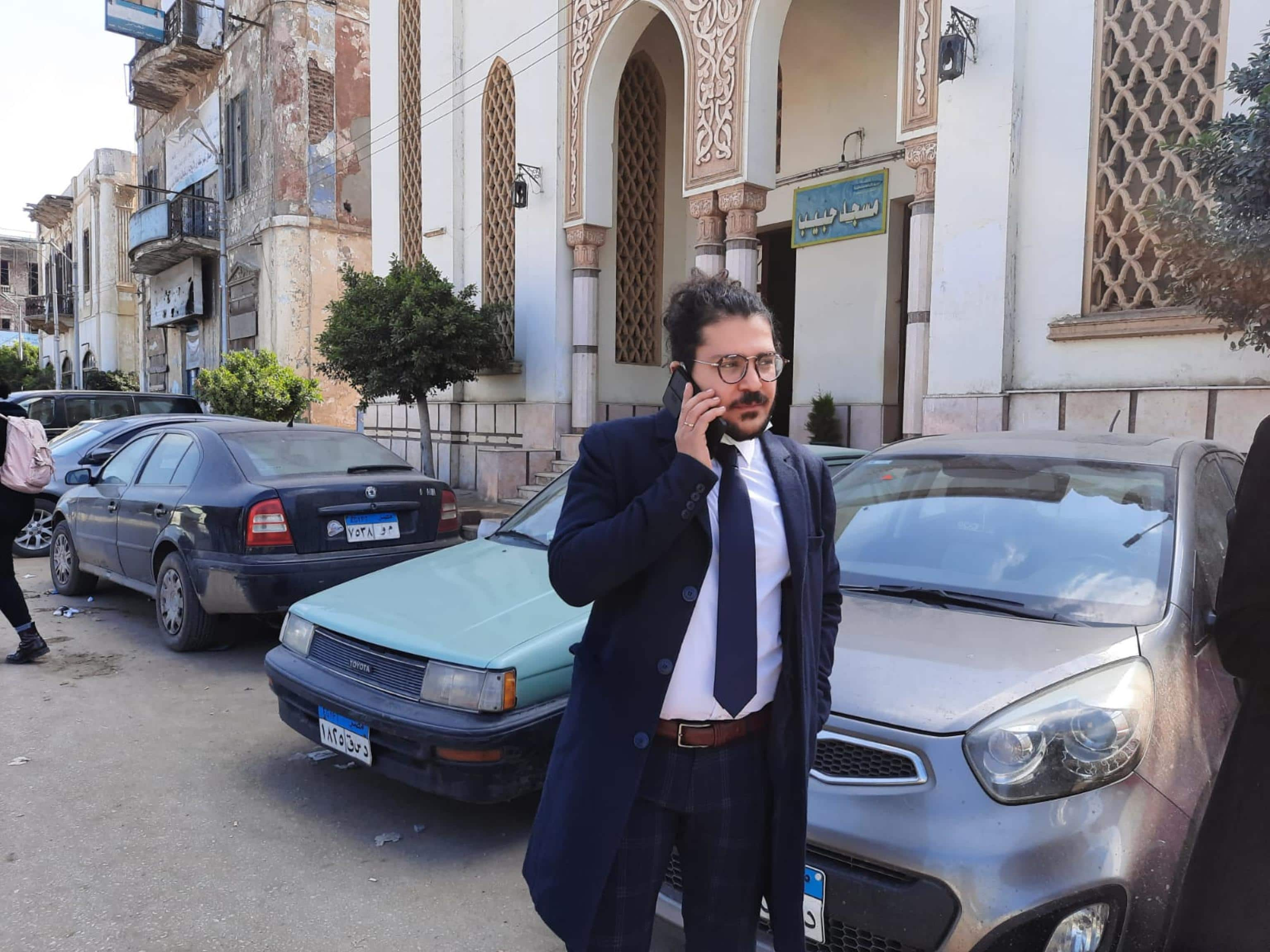 Egyptian Christian rights activist Patrick Zaki reacts after a hearing at a court, in Mansoura, Egypt, 01 February 2022. Patrick Zaki's trial has been postponed to 06 April. An Egyptian court ordered his release from prison last December, pending trial. Zaki, an Egyptian student and researcher at the University of Bologna, was arrested upon arrival at Cairo international airport on 07 February 2020, when he returned from Italy to Egypt for a family visit.
ANSA/RODOLFO CALO'