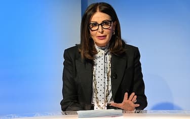 Il ministro del Turismo, Daniela Santanchè, nel corso di Ansa Incontra. Roma, 16 marzo 2023. ANSA/CLAUDIO PERI 