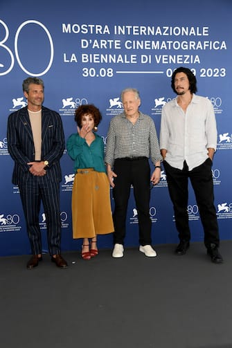 80th Venice Film Festival 2023, Photocall film “Ferrari”. Pictured: Michael Mann, Adam Driver, Patrick Dempsey, Daniela Piperno