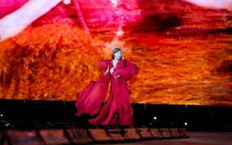Taylor Swift durante il suo concerto a San Siro