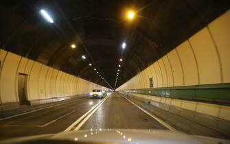 The Mont Blanc Tunnel runs through the highest mountain in the Alps, connecting Courmayeur, Italy, and Chamonix-Mont-Blanc, France. (Photo by: BSIP/Universal Images Group via Getty Images)