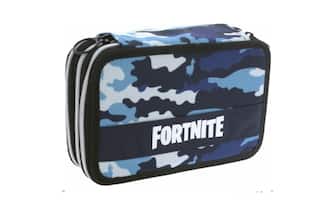 Astuccio tre zip Fortnite Camo Verde