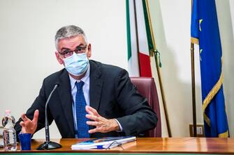 President of the Italian National Institute of Health (ISS) Silvio Brusaferro, during a press conference at Ministry of Health on the analysis of the epidemiological situation in Rome, Italy, 10 November 2020. ANSA/ANGELO CARCONI