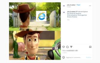 addio internet explorer meme