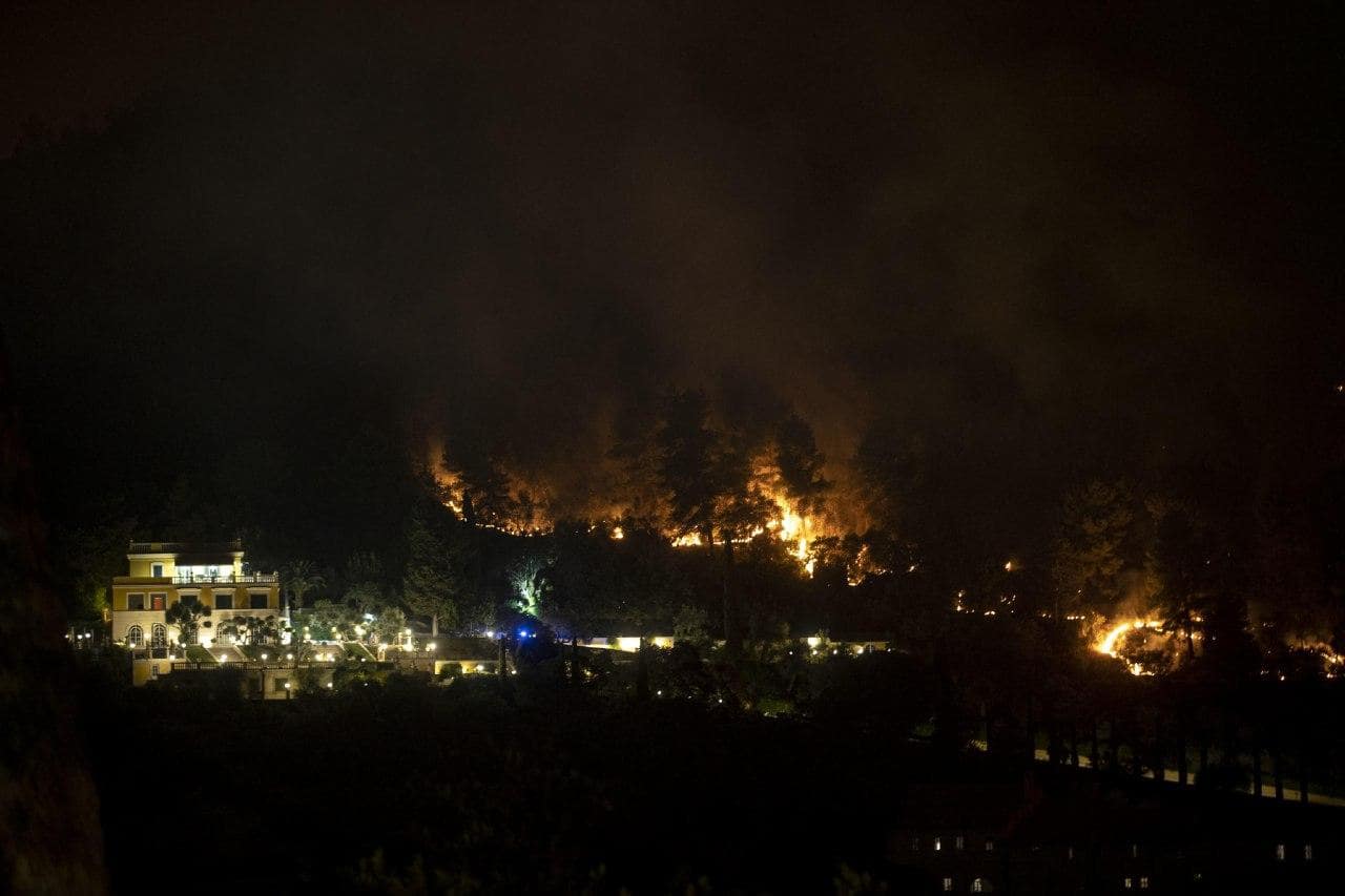 L'incendio a Tivoli