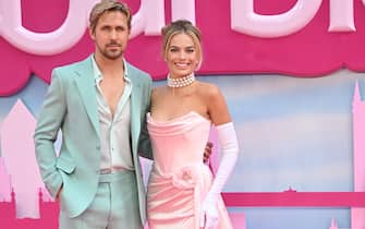LONDON, ENGLAND - JULY 12: Ryan Gosling and Margot Robbie attend the "Barbie" European Premiere at Cineworld Leicester Square on July 12, 2023 in London, England. (Photo by Samir Hussein/WireImage)