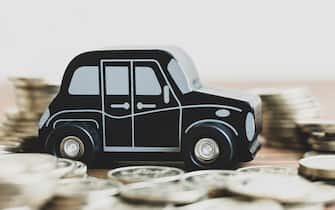 car, toy car, minicar, money, coin